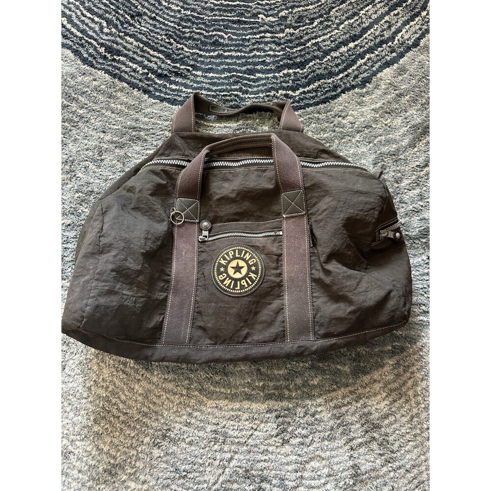 Vintage Kipling Brand Nylon Water Repellent Duffle Luggage Bag, Top Handle Carry